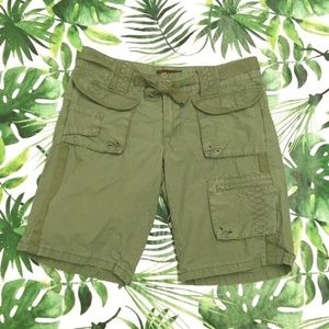 Lee Army Green Bermuda Cargo Shorts Size 8